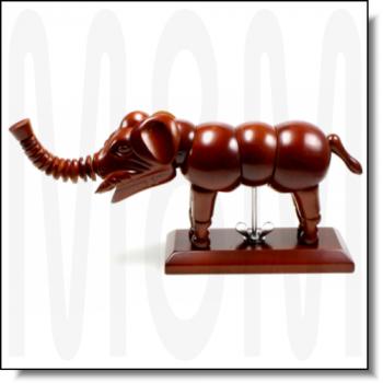 Modell-Elefant, 20 cm, dunkelbraun