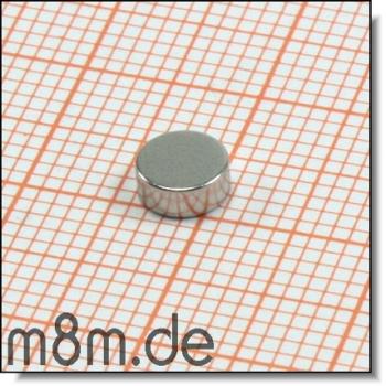 Scheibenmagnet 05 mm, Dicke 2 mm, vernickelt
