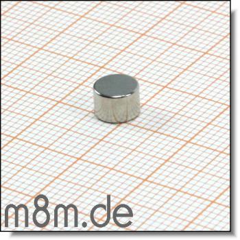 Scheibenmagnet 06 mm, Dicke 4 mm, vernickelt