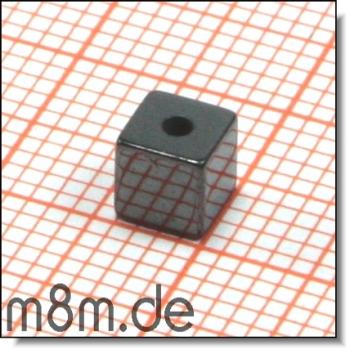 Magnetit- Würfel mit Loch, 4 mm