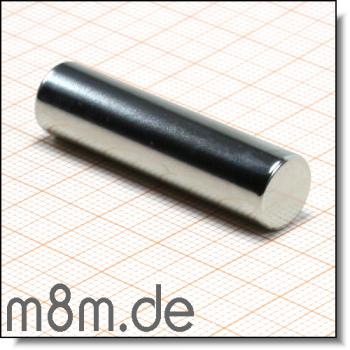 Stabmagnet 10 mm - 040 mm lang, vernickelt