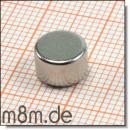 Scheibenmagnet 07 mm, Dicke 5 mm, vernickelt