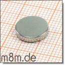 Scheibenmagnet 10 mm, Dicke 2 mm, vernickelt